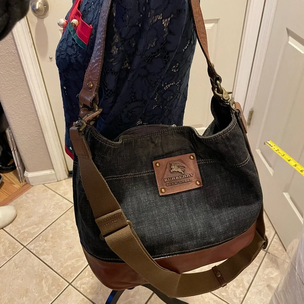Burberry | Bags | Authentic Burberry Blue Label Two Way Denim Bag